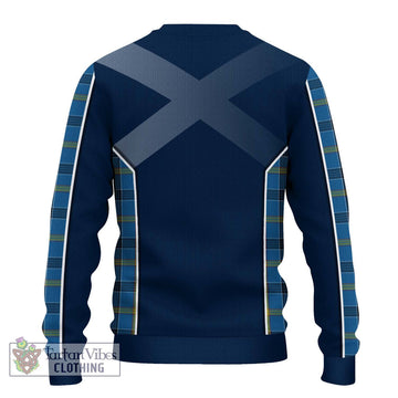 Laing Tartan Knitted Sweater with Family Crest and Lion Rampant Vibes Sport Style - Tartan Vibes Clothing