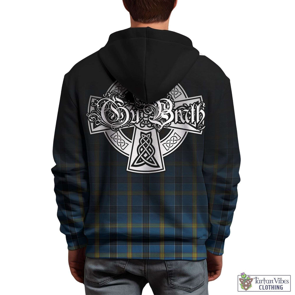 Tartan Vibes Clothing Laing Tartan Hoodie Featuring Alba Gu Brath Family Crest Celtic Inspired