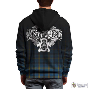 Tartan Vibes Clothing Laing Tartan Hoodie Featuring Alba Gu Brath Family Crest Celtic Inspired