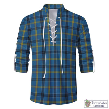 Tartan Vibes Clothing Laing Tartan Men's Scottish Traditional Jacobite Ghillie Kilt Shirt