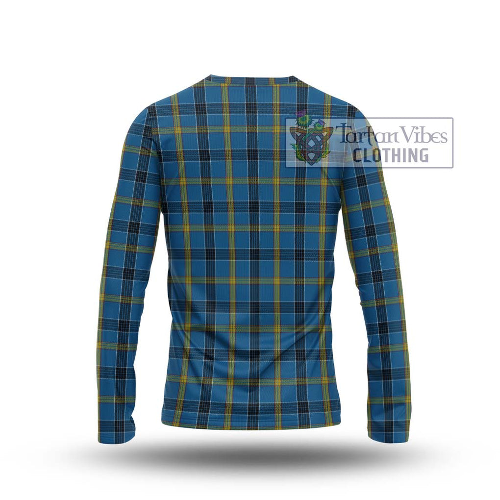 Laing Tartan Long Sleeve T-Shirt with Family Crest DNA In Me Style - Tartanvibesclothing Shop