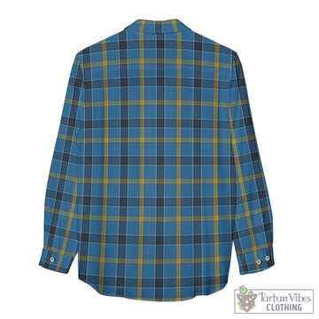 Laing Tartan Womens Casual Shirt with Family Crest