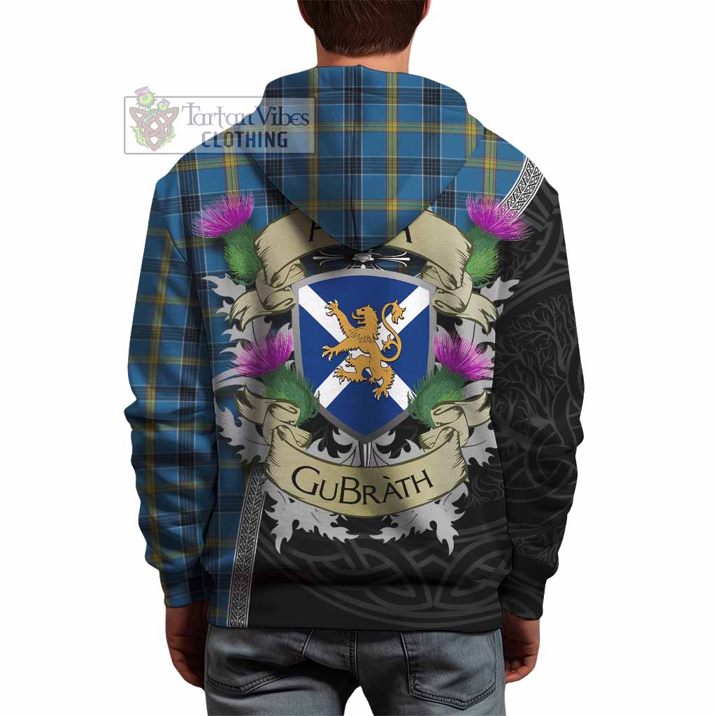 Tartan Vibes Clothing Laing Tartan Family Crest Hoodie Lion Rampant Royal Thistle Shield Celtic Inspired