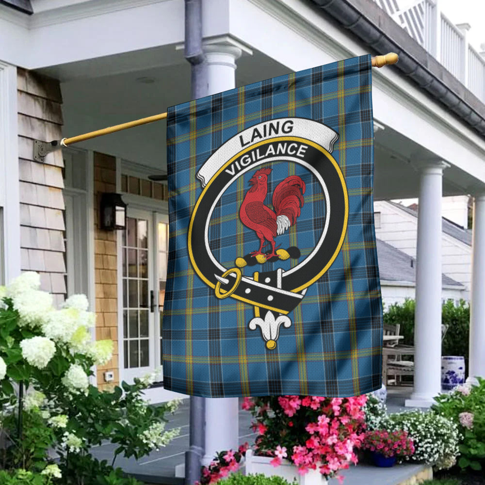 Laing Tartan Flag with Family Crest - Tartan Vibes Clothing