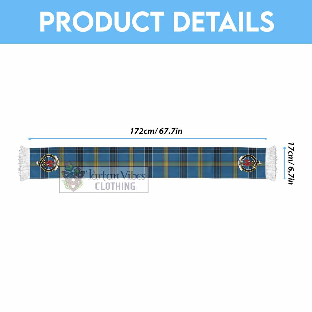 Tartan Vibes Clothing Laing Tartan Ruffneck Scarf with Family Crest