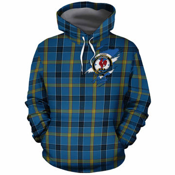 Laing Clan Crest In Me Tartan Cotton Hoodie Scotland Flag Style