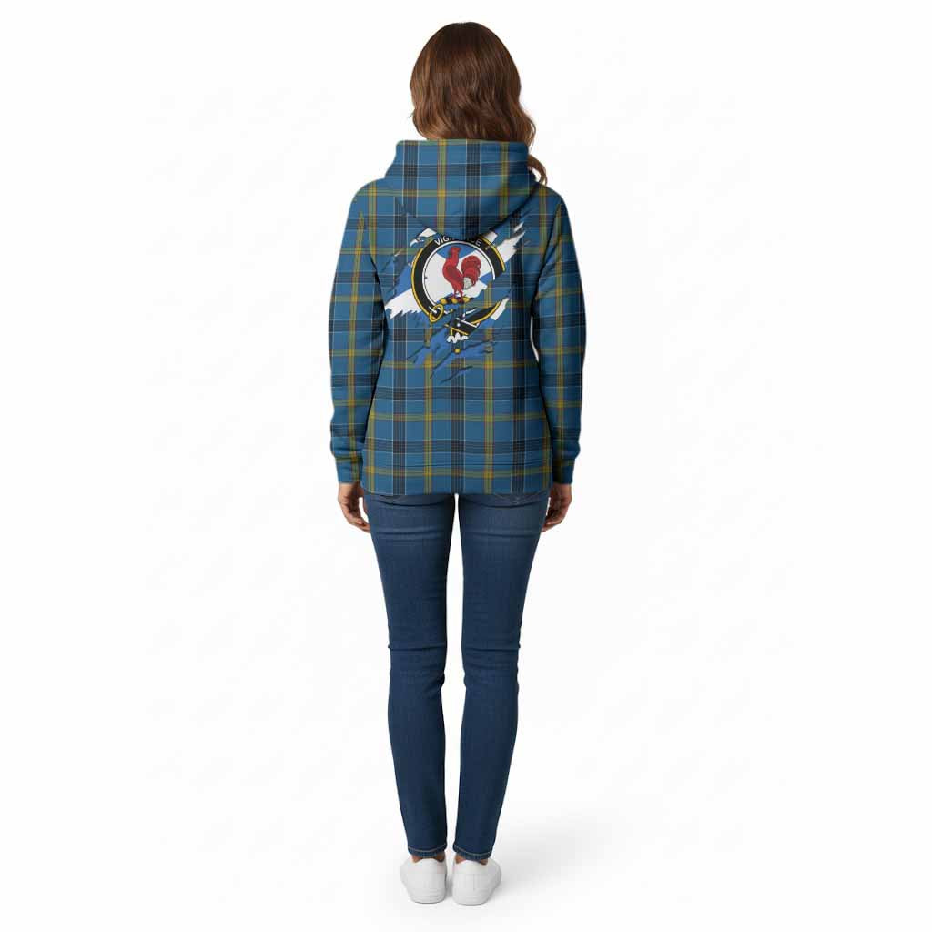 Laing Clan Crest In Me Tartan Cotton Hoodie Scotland Flag Style