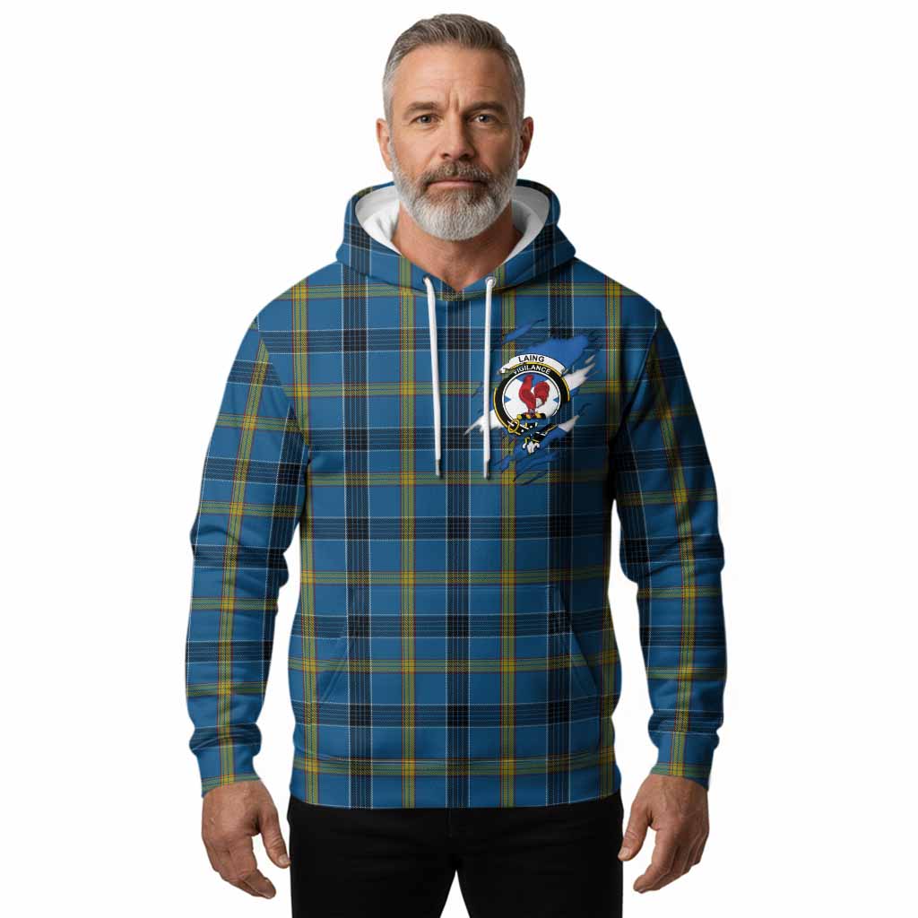 Laing Clan Crest In Me Tartan Hoodie Scotland Flag Style