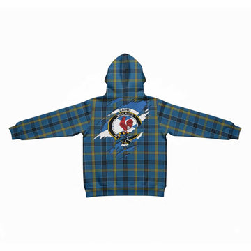 Laing Clan Crest In Me Tartan Kid Hoodie Scotland Flag Style