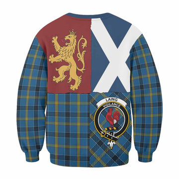 Laing Crest Tartan Sweatshirt with Lion Rampant Saltire Style
