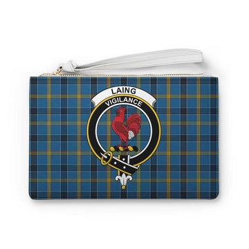 Laing Family Crest Tartan Clutch Bag