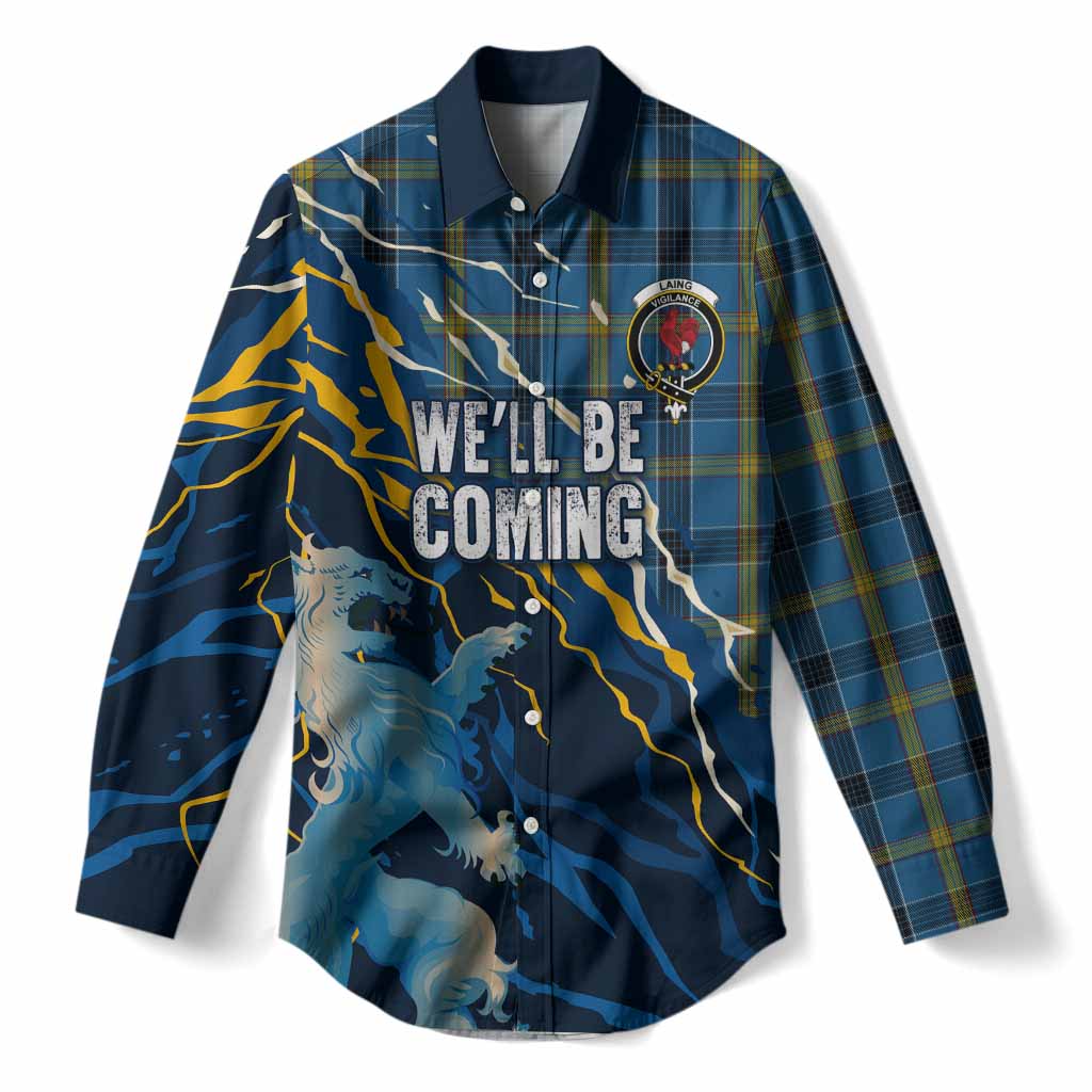 Laing Scotland Tartan Women Casual Shirt WC2026 Football - We'll Be Coming