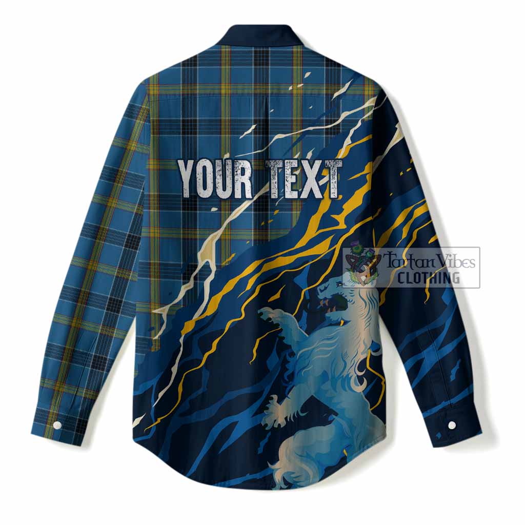 Laing Scotland Tartan Women Casual Shirt WC2026 Football - We'll Be Coming
