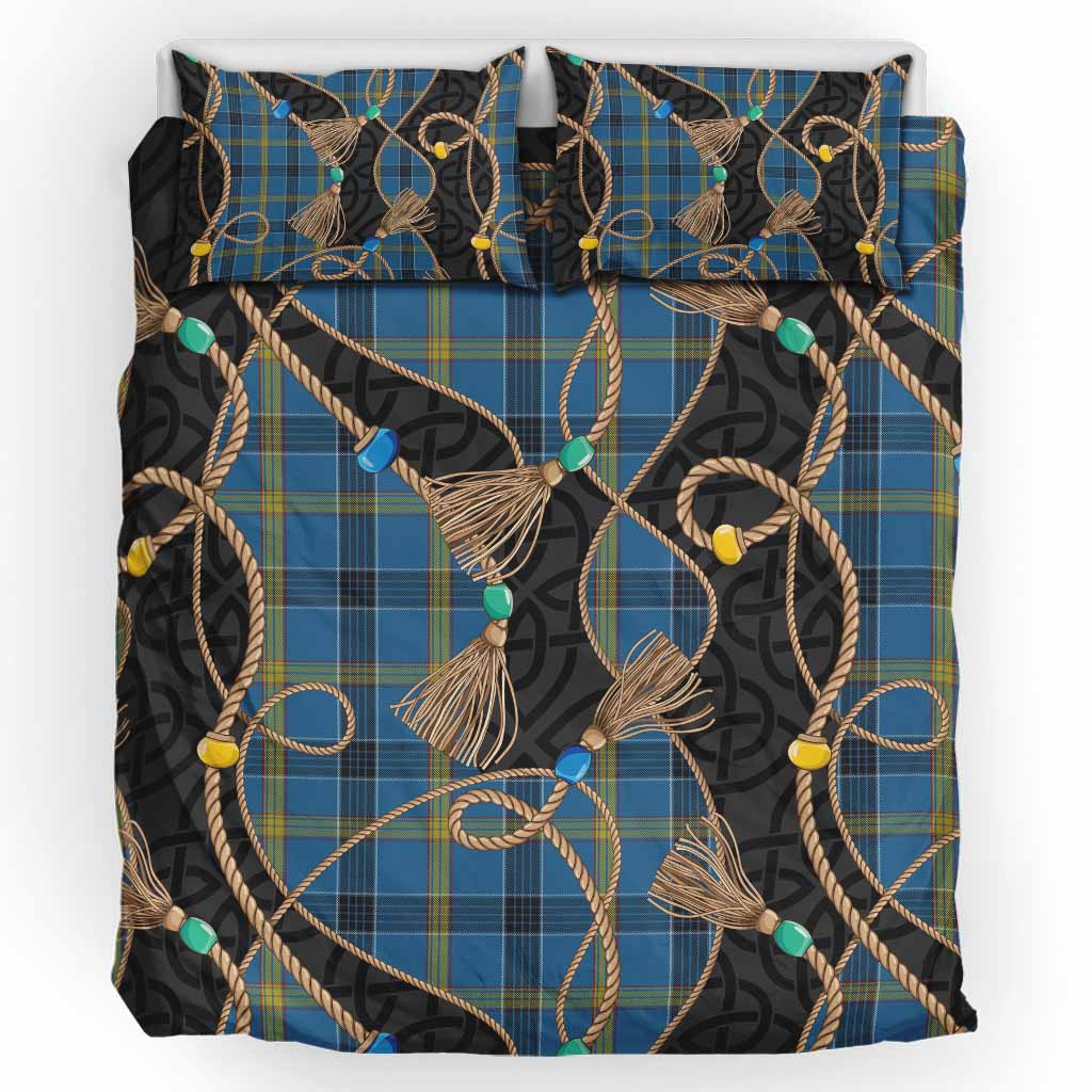 Laing Scottish Tartan Twisted Ropes Stylized Bedding Set UK Bedding Set UK King 91*87 inch - Tartan Vibes Clothing