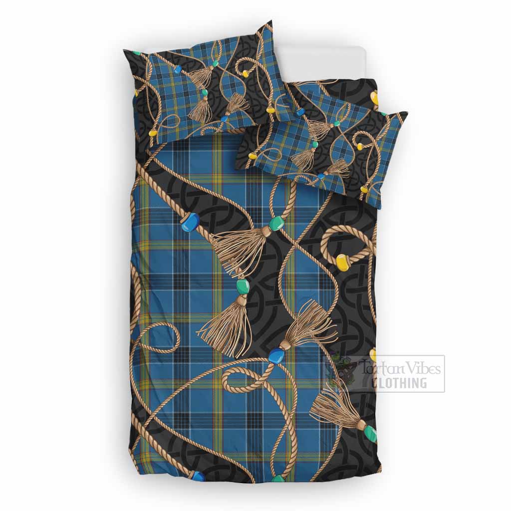 Laing Scottish Tartan Twisted Ropes Stylized Bedding Set UK Bedding Set UK Double 79*79 inch - Tartan Vibes Clothing
