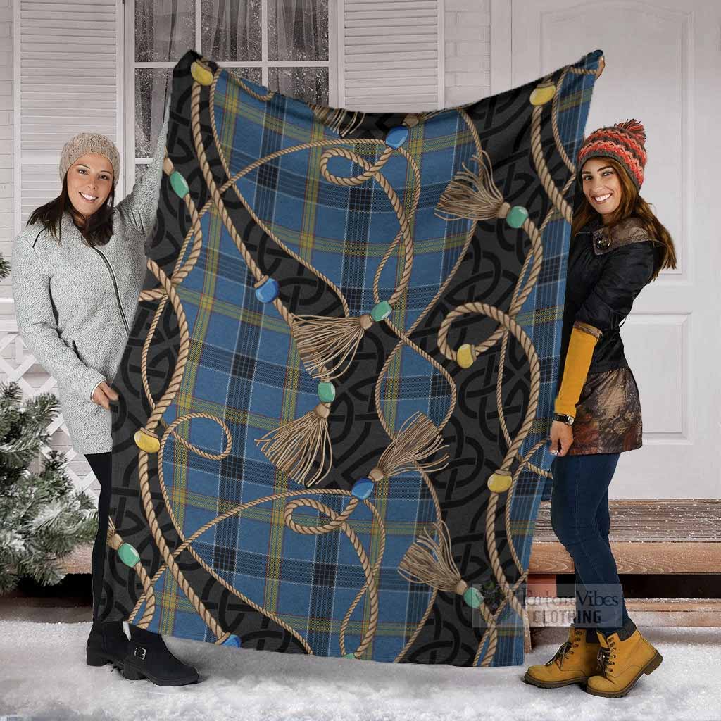 Laing Scottish Tartan Twisted Ropes Stylized Blanket - Tartan Vibes Clothing