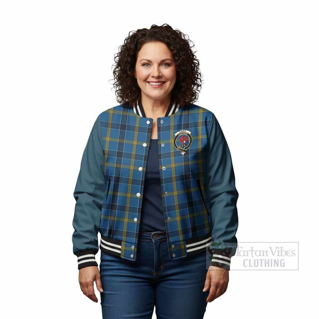 Laing Tartan Accent Baseball Jacket with Family Crest