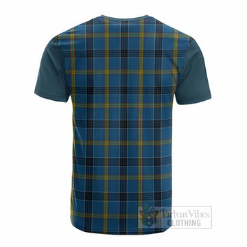 Laing Tartan Accent Cotton T-shirt with Family Crest