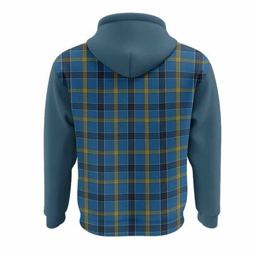 Laing Tartan Accent Hoodie with Family Crest