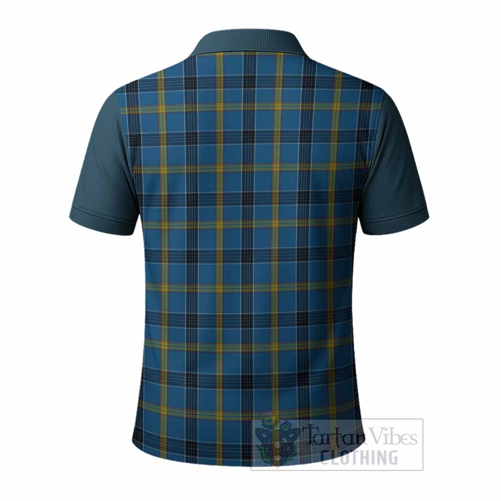 Laing Tartan Accent Polo Shirt with Family Crest