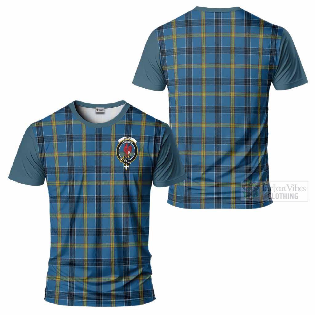 Laing Tartan Accent T-Shirt with Family Crest