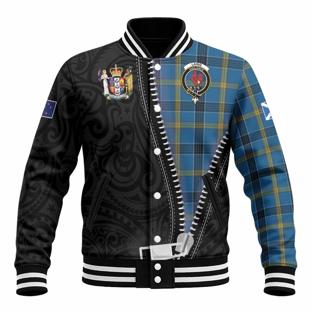 Laing Tartan Baseball Jacket New Zealand Pattern Unique Zipper Stylized