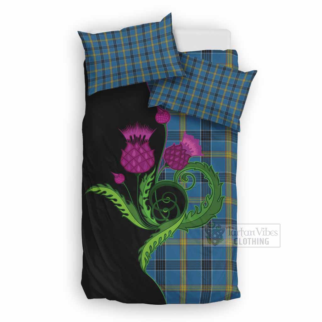 Laing Tartan Bedding Set Traditional Scottish Thistle UK Bedding Set UK Double 79*79 inch - Tartan Vibes Clothing