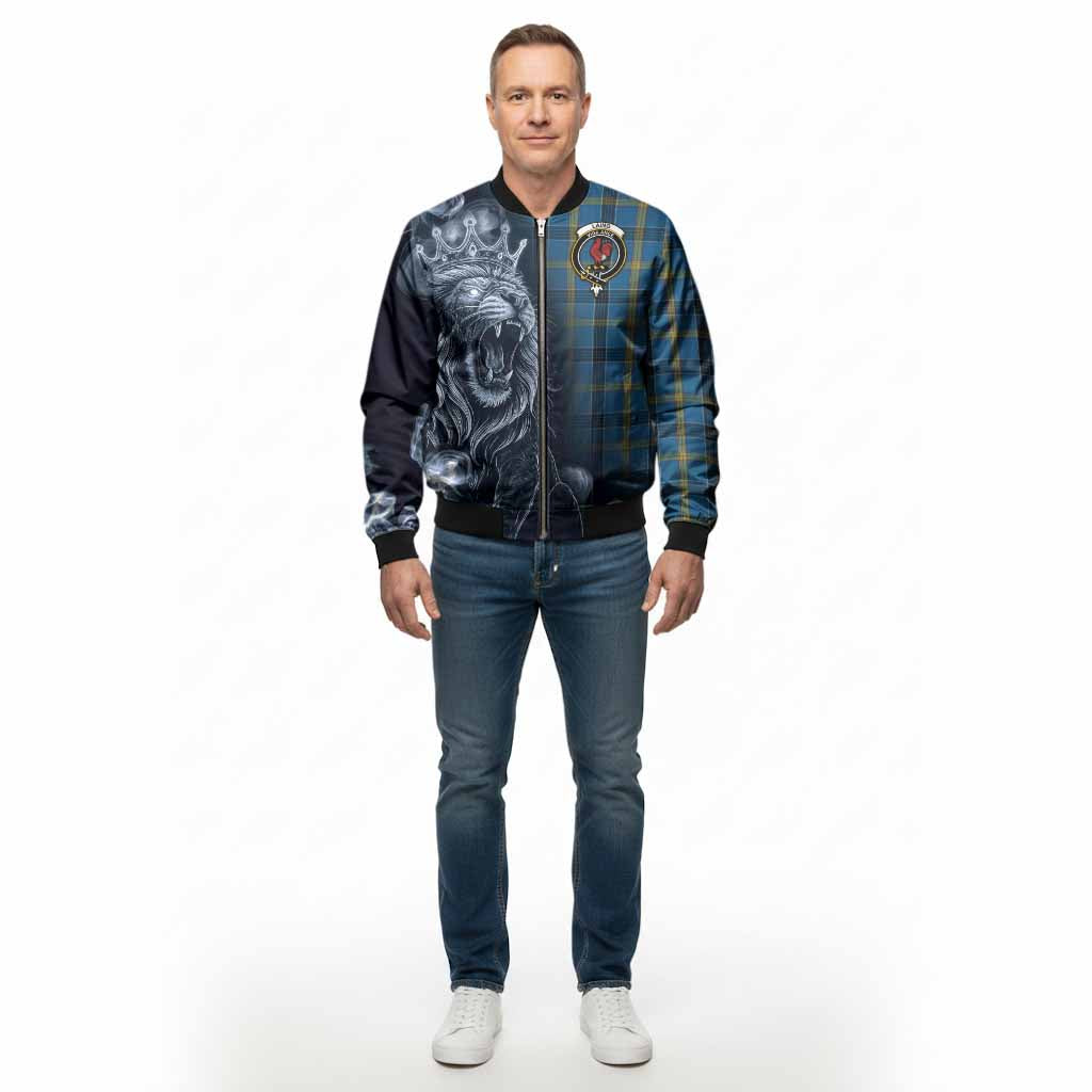 Laing Tartan Bomber Jacket Roaring Lion Heritage