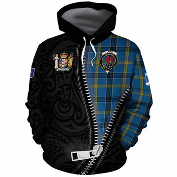 Laing Tartan Cotton Hoodie New Zealand Pattern Unique Zipper Stylized