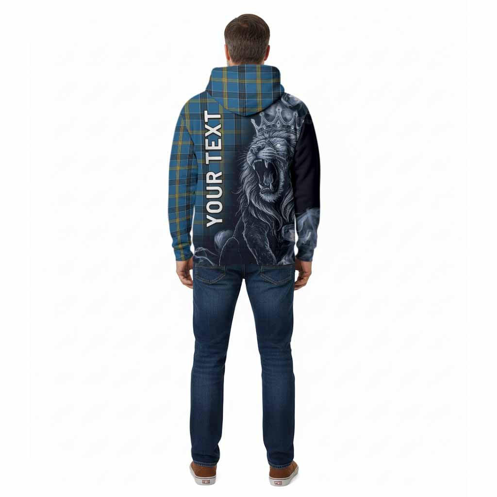 Laing Tartan Cotton Hoodie Roaring Lion Heritage