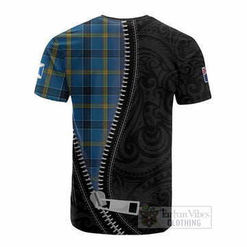 Laing Tartan Cotton T-shirt New Zealand Pattern Unique Zipper Stylized
