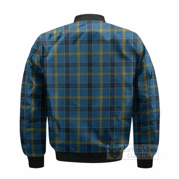 Laing Tartan Crest Bomber Jacket Ferocious Lion Style