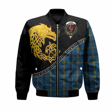 Laing Tartan Crest Bomber Jacket Legendary Dragon Knot Half Style