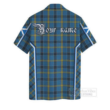 Laing Tartan Crest Hawaiian Shirt Scotland Coat of Arm Flag Style