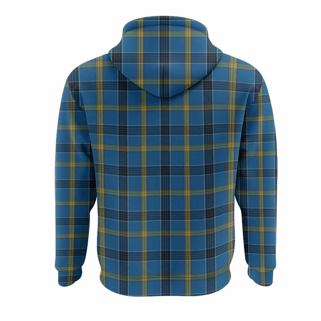 Laing Tartan Crest Hoodie Ferocious Lion Style