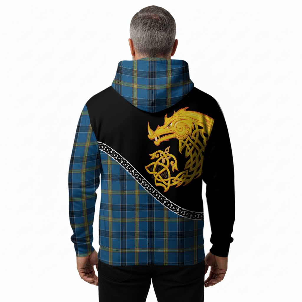 Laing Tartan Crest Hoodie Legendary Dragon Knot Half Style