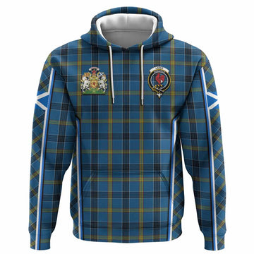 Laing Tartan Crest Hoodie Scotland Coat of Arm Flag Style - Tartan Vibes Clothing