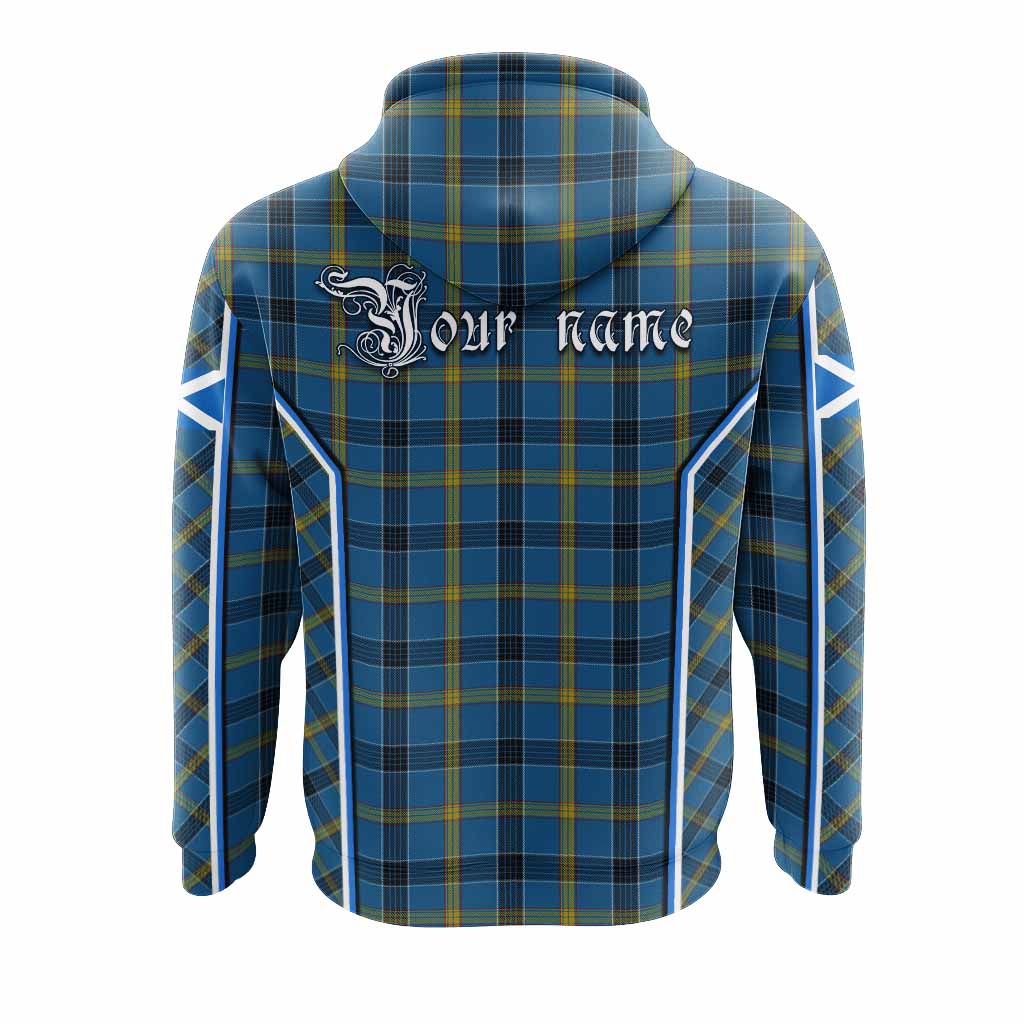 Laing Tartan Crest Hoodie Scotland Coat of Arm Flag Style - Tartan Vibes Clothing