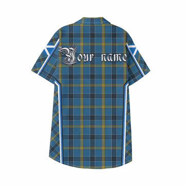 Laing Tartan Crest Kid Hawaiian Shirt Scotland Coat of Arm Flag Style - Tartan Vibes Clothing
