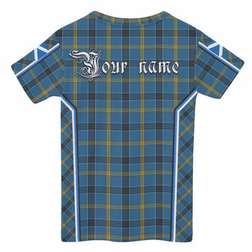 Laing Tartan Crest Kid T-shirt Scotland Coat of Arm Flag Style - Tartan Vibes Clothing