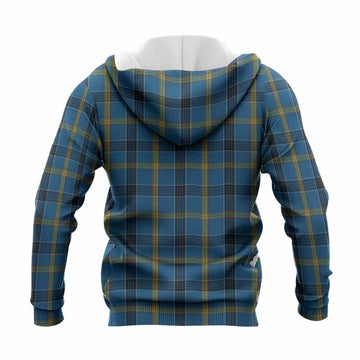 Laing Tartan Crest Knitted Hoodie Ferocious Lion Style