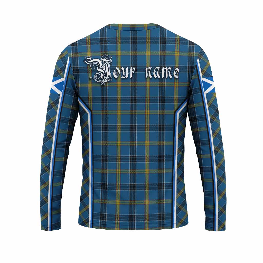 Laing Tartan Crest Long Sleeve T-Shirt Scotland Coat of Arm Flag Style - Tartan Vibes Clothing