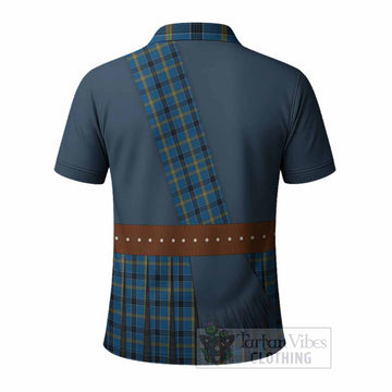 Laing Tartan Crest Polo Shirt Kilt Costume Style