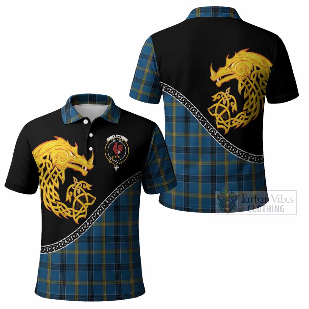Laing Tartan Crest Polo Shirt Legendary Dragon Knot Half Style