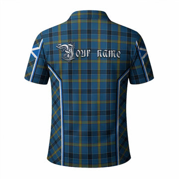 Laing Tartan Crest Polo Shirt Scotland Coat of Arm Flag Style - Tartan Vibes Clothing