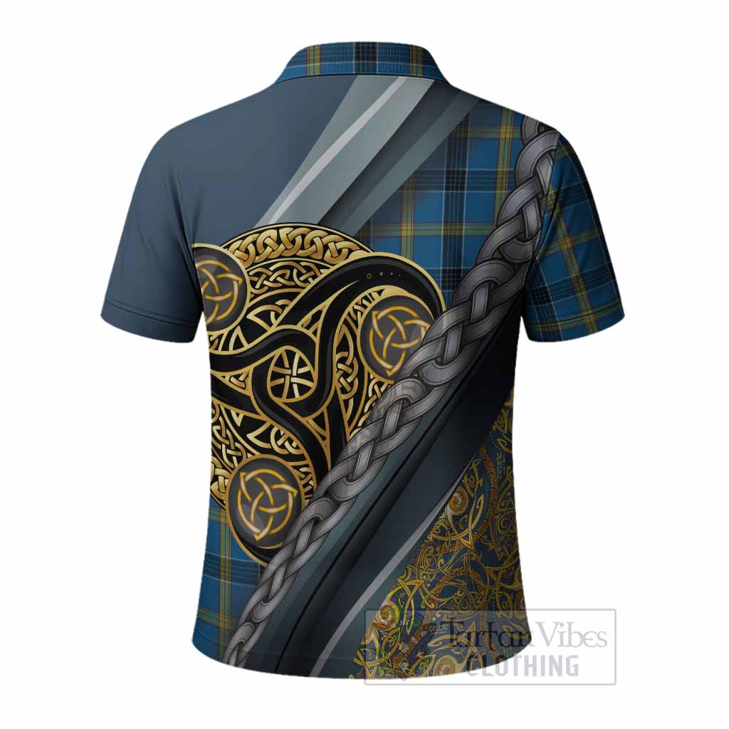 Laing Tartan Crest Polo Shirt Scottish Triskele Celtic