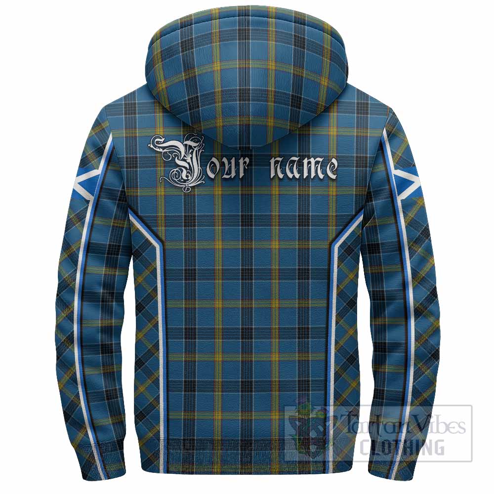 Laing Tartan Crest Sherpa Hoodie Scotland Coat of Arm Flag Style - Tartan Vibes Clothing