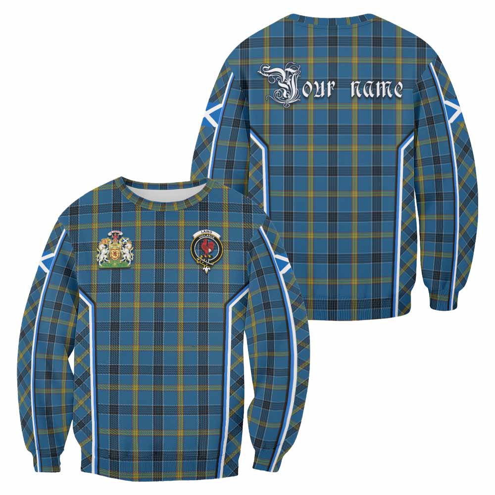 Laing Tartan Crest Sweatshirt Scotland Coat of Arm Flag Style - Tartan Vibes Clothing