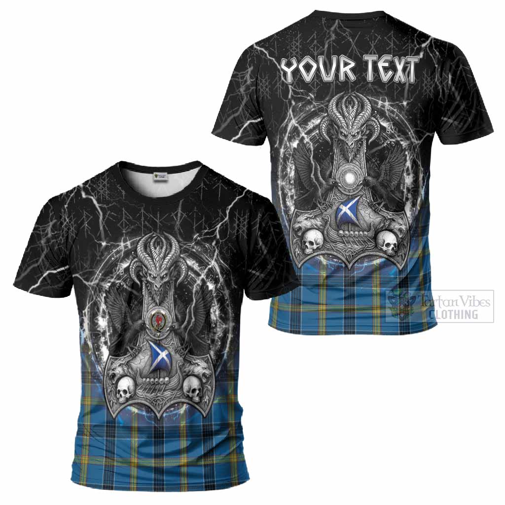 Laing Tartan Crest T-Shirt Celtic Odin's Raven Legacy