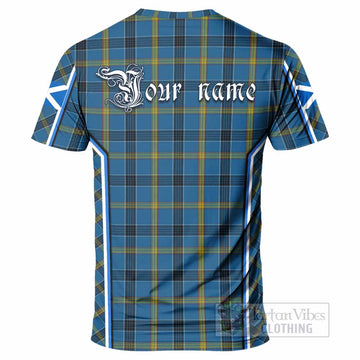 Laing Tartan Crest T-shirt Scotland Coat of Arm Flag Style - Tartan Vibes Clothing